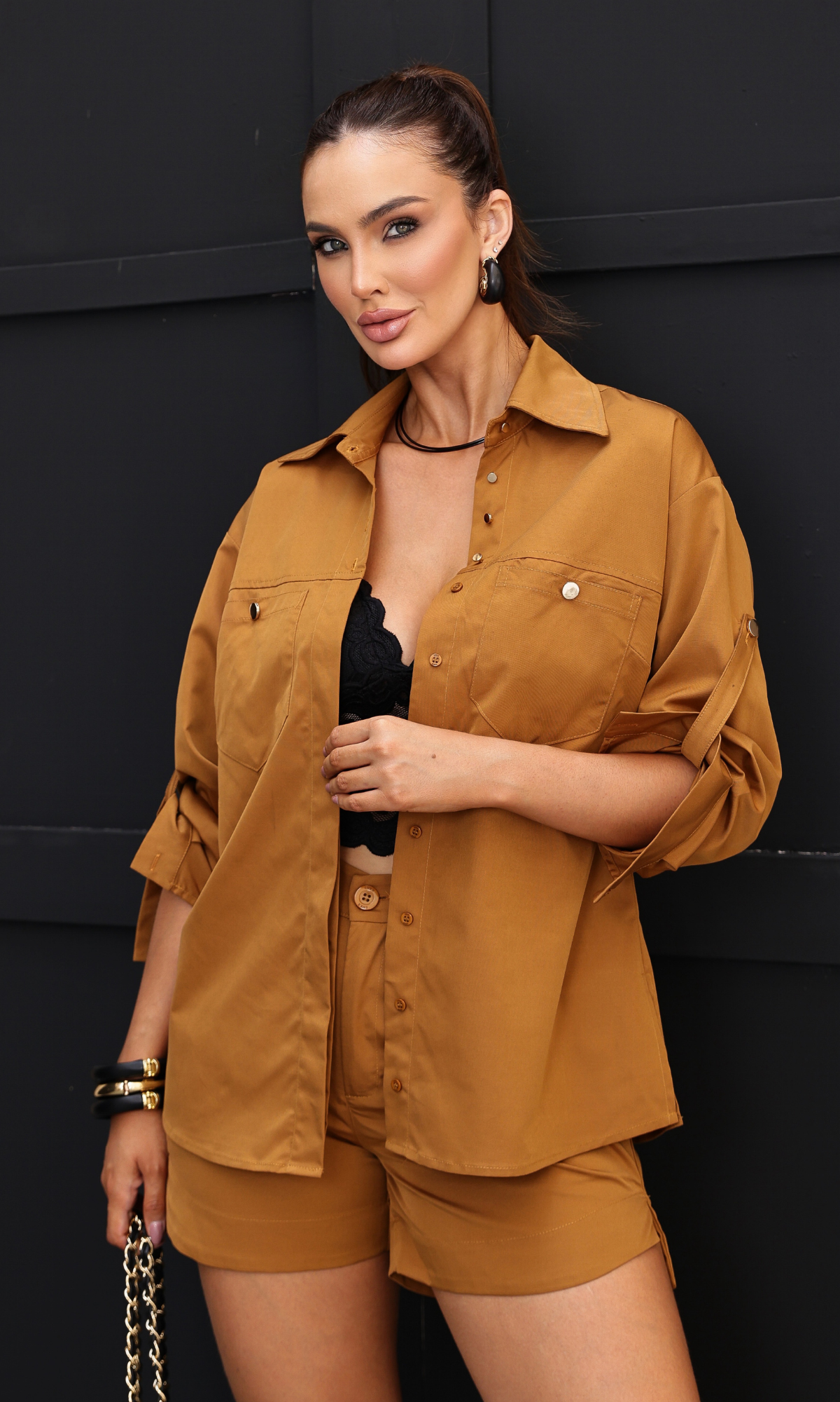 Conjunto Gravata - Camel