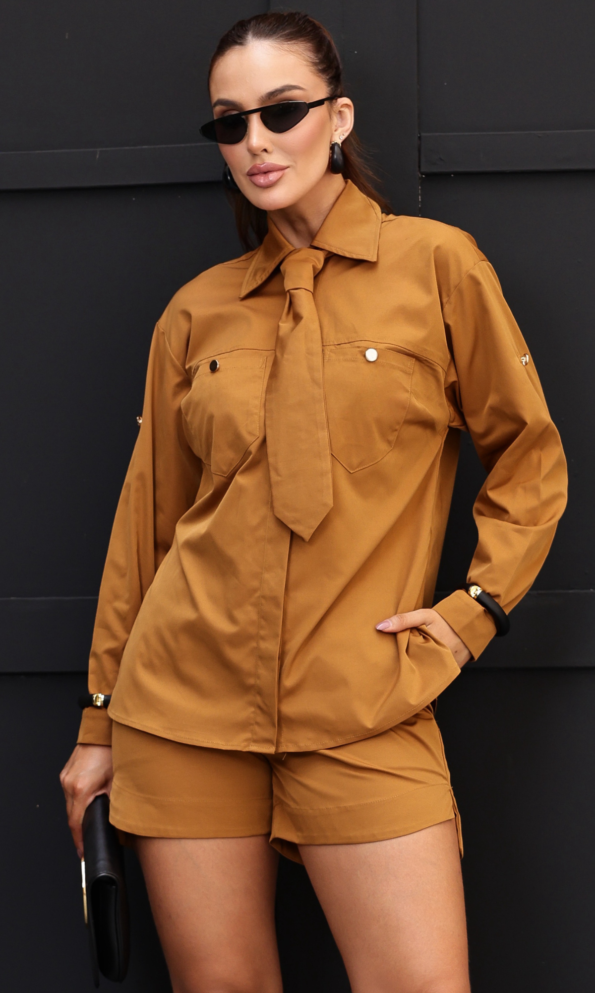 Conjunto Gravata - Camel