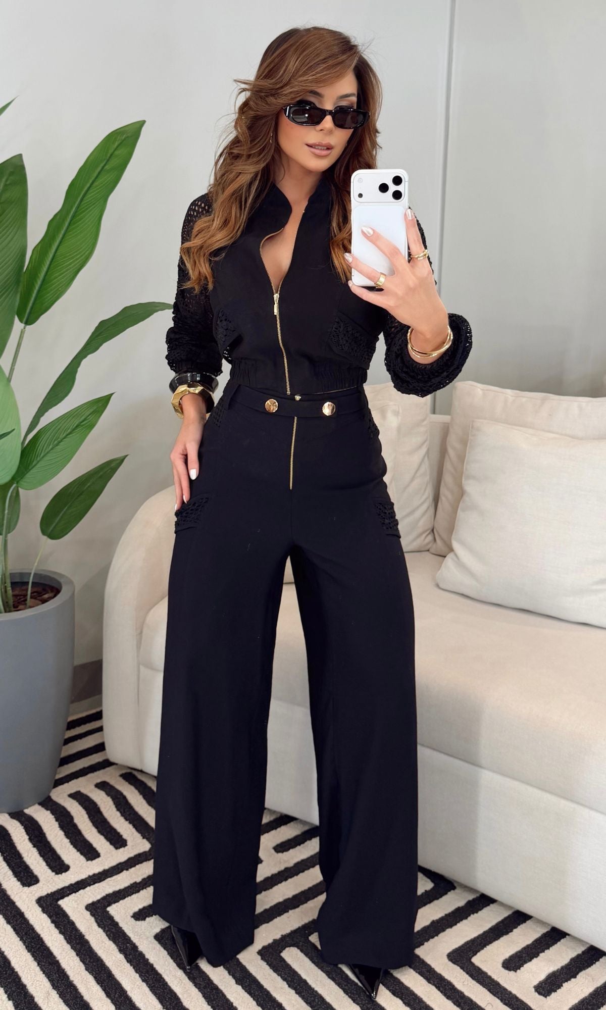 Conjunto Calça Cloe - Palha Dourada