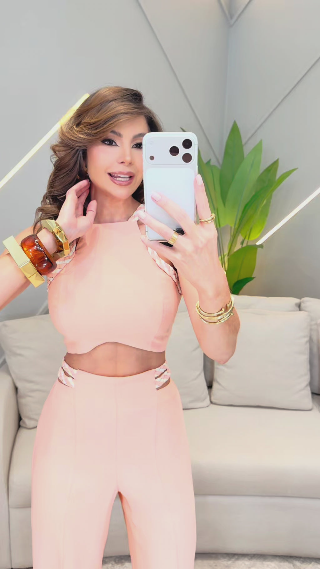 CONJ. CALÇA YASMIN - PEACH