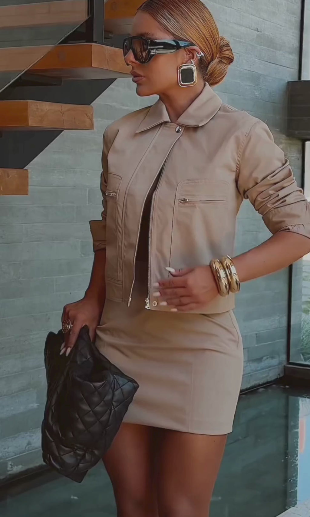 Conjunto Saia Paula - Latte